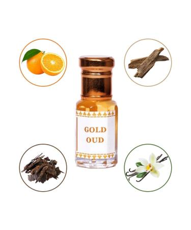 Gold Oud 100% Alcohol Free 18+ Hours Long Lasting Premium Luxury Attar for Men Women Arabian Collection 6 ml - Buy Online on GoSupps.com