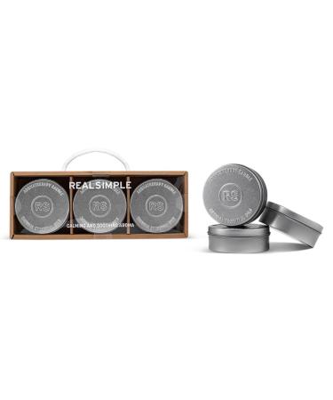 Real Simple Scented Candles Gift Set | Aromatherapy Candle Featuring Rosemary Cedarwood Eucalyptus Spearmint & Lavender Vanilla Scents | Single Wick Soy Candles with Essential Oils