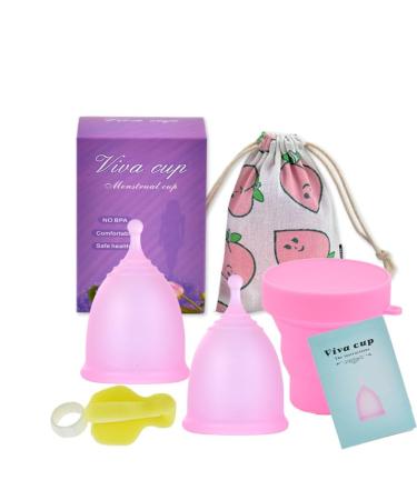 Florauspicious reusable menstrual cup get florauspicious menstrual cups for female care 2 pieces (small purple) violet/violet 1 piece (2 pack)