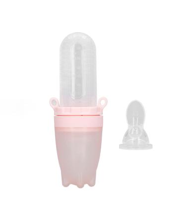 Buy Pink Silicone Baby Feeder & Squeezing Spoon - Skin-Friendly Safe Toothed Pacifier for Outdoor Use - Buy Online on GoSupps.com