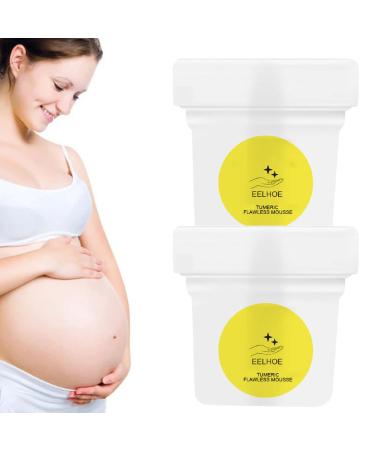 SDASD BeauSkin Organic Flawless Firming Cream, Stretch Marks Fading Cream, 30g Turmeric Flawless Mousse Reduce Scarring, Stretch Mark Prevention Cream for Pregnancy (2 PCS)