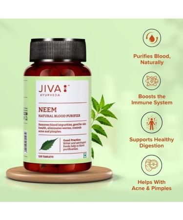 Neem Tablet | 100% Ayurvedic Formulation Purifies Blood Treats Urinary Disorders | Pacifies Pitta and Kapha Doshas | Promotes Healthy Skin - 120 Tablets (Pack of 2) - Buy Online on GoSupps.com