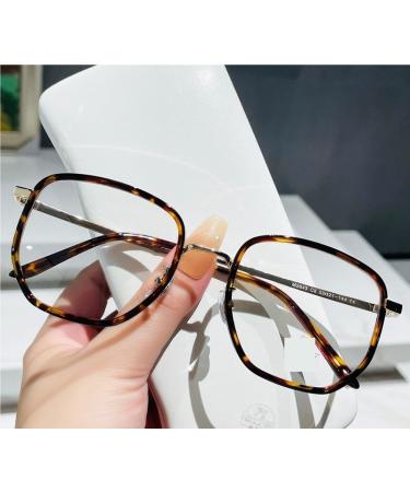 Blue Light Blocking Square Computer Readers Oversized Reading Glasses Anti Eye Strain Eyeglasses Flat Light Mirror +150 Hawksbill