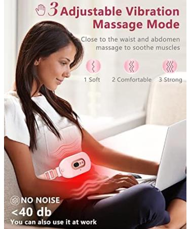 Portable Cordless Vibrating Menstrual Heating Pad for Cramps | Small USB Heat Pad Waist Belt | Period Pain Relief Simulator | Gifts for Women | Pink - Buy Online on GoSupps.com