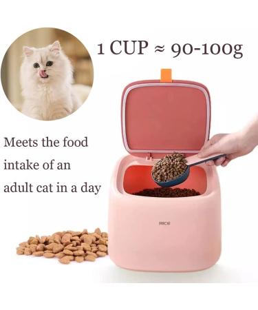 Lanyihome 2 in 1 Small Silicone Pet Food Spoon and Plastic Scoop for Dogs, Cats, Birds - White/Pink - Buy Online on GoSupps.com