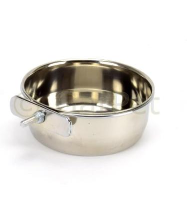 Stainless Steel Hanging Bowl for Birds & Pets | 0.15L with Screw Holder Durable & Easy Fastening - Buy Online on GoSupps.com