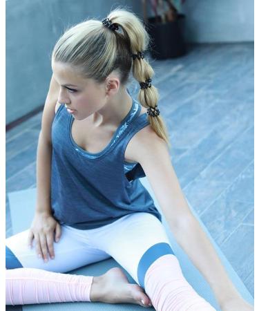 54 Pcs Black Spiral Hair Ties - Waterproof Plastic Coil Hair Ties for Women Girls | No Damage Crease Pull Hair Coils | Thin Curly Hair Bobbles Ponytail Holders - Buy Online on GoSupps.com