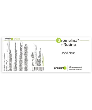 BROMELAINE + RUTIN * 375 mg / 60 capsules * Anti-inflammatory antioxidants * Satisfied guarantee or returns * Made in France - Buy Online on GoSupps.com