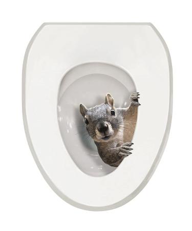 WHAT ON EARTH Toilet Lid Cover Squirrel Toilet Tattoos, Funny Elongated Toilet Lid Cover Toilet Seat Decals Funny - Buy Online on GoSupps.com