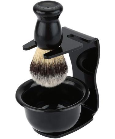 Yardwe Shaving Set | Black Shaving Brush Stand & Bowl | 3-Piece Organizer for Effortless Grooming - Buy Online on GoSupps.com