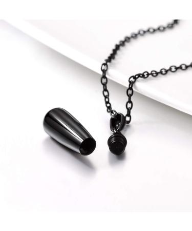 Personalized Prosteel Urn Chain Necklace - Memorial Ash Pendant with 18k Gold Finish | Life Tree & Cross Design | 55cm/50cm Stainless Steel Accessory - Buy Online on GoSupps.com