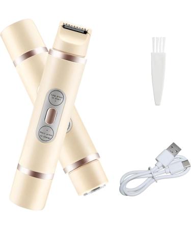 JLJKNC Shaver for Women Wet and Dry Shaver 2in1 Bikini Pubic Hair Trimmer Beige