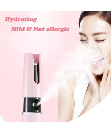 Sujhyrty Face Portable Handheld Nano Sprayer Device Humidifier Moisture in Your Skin Moisten and Sooth Tired Beauty Instrument Mist (Pink) - Buy Online on GoSupps.com