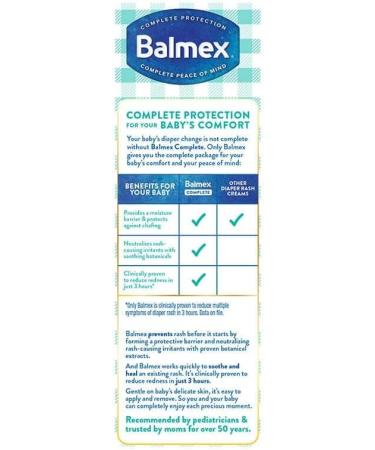Balmex Zinc Oxide Diaper Rash Cream 4 oz. - Buy Online on GoSupps.com