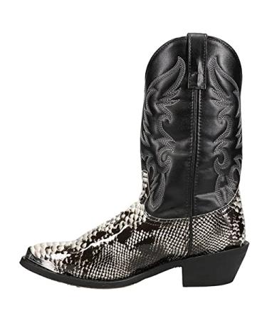 Laredo Mens Monty Croc Snip Toe Dress Boots Mid Calf - Black 11.5 Black