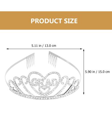 NOLITOY Glittered Metal Graduation Princess Crown Tiara | 2022 Graduation Party Supplies - Silver - Buy Online on GoSupps.com