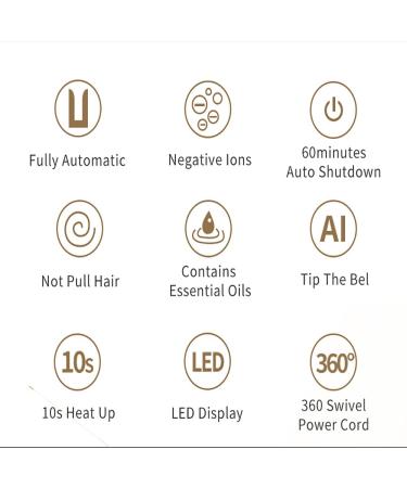 Automatic Hair Curling Iron - 1.26in Ceramic Tourmaline Two-Way Rotation Wand | International Shipping - Buy Online on GoSupps.com
