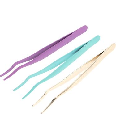 FOMIYES 15 STK Eyelash Extension Tweezers Bent False Eyelash Removal Tools for Perfect Application - Buy Online on GoSupps.com