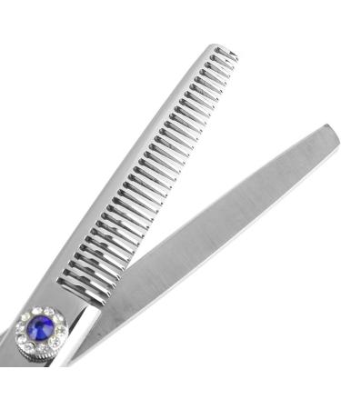 Hairdressing Shears with Antique Decoration Professional Hair Cutting Thining Scissors Salon Barber Hairdressing Shear(Thinning Shears-Silver) - Buy Online on GoSupps.com