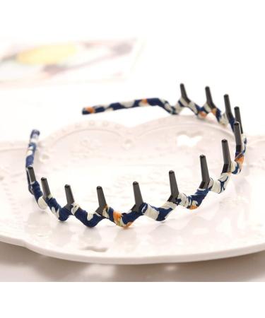6Pieces Shark Tooth Wrapped Cloth Hairband Bohemia Style Plastic Teeth Comb Hair Hoop for Women Girls Headband Accessory - Buy Online on GoSupps.com