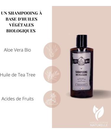 Man's Beard - Anti-Dandruff Hair Shampoo - Removes dandruff - Capacity 150ml - For Hair Care and Maintenance - Ingredients of natural origin - 100% French manufacturing - Buy Online on GoSupps.com