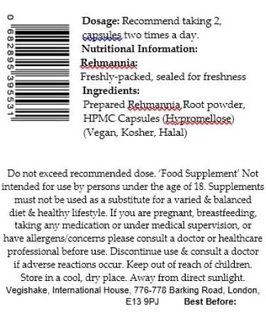 Rehmannia Root HPMC Capsules 980mg Prevent Grey Hairs Maintain Hair Colour Health Fatigue Kidney Adrenal Glands Vegan Halal Kosher (90 Capsules) - Buy Online on GoSupps.com