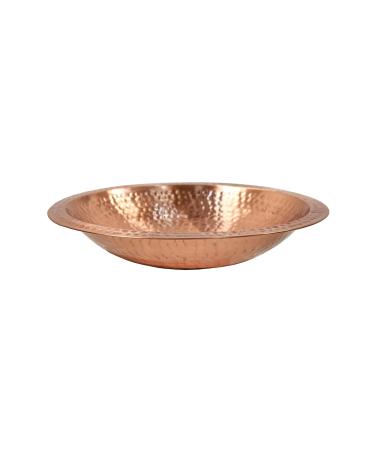 Achla Designs 201-9903 Hammered Solid Bowl w/Rim Birdbath Satin Copper