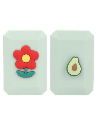Fashionable Contact Lens Box & Storage Kit | Green Holder for Soft & Hard Lenses (Flower Design) - International Shipping Available - Buy Online on GoSupps.com