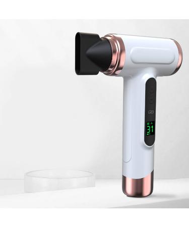 Cordless Hairdryer-15000mAh High Performance Airflow Multiplier Hairdryer-Portable USB Rechargeable Hot/Cold Hairdryer for Travelling Camping Home (White)