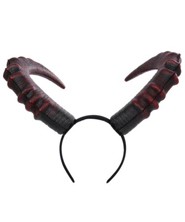 PLAFOPE Demon Horn Headband Men Headband Devil Horns Headband Cosplay Headbands Ox Headbands for Mens Headbands Prom Props Devil Animal Headdress Halloween Headband Dragon Horns Pu