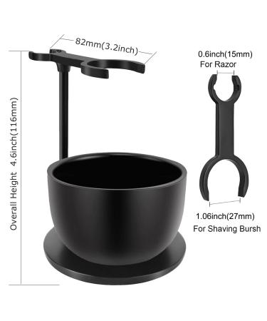 Sanwa Deluxe Heavyweight Shaving Brush Razor Stand with Stainless Steel Soap Bowl Set - Perfect Gifts for Dad, Boyfriend, and Husband - Buy Online on GoSupps.com