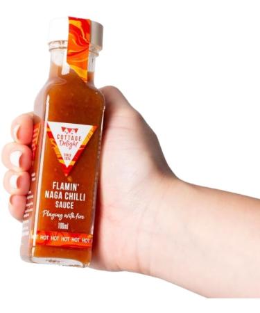 Cottage Delight - Flamin Naga Chilli Sauce - 100ml Orange - Buy Online on GoSupps.com