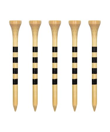 Zivisk Wooden Golf Tees 3-1/4" 2-3/4" 2-1/8" 1-1/2" Available 100 Count Bamboo Tee Golf (Natural Color White Black Green Blue Red Pink) 2 3/4 inch Natural Color