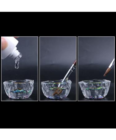 OLACD Fashion Cute Nail Art Crystal Dishes with Lids - Home Salon Glass Bowls Small and Colorful Set of 2 - Buy Online on GoSupps.com