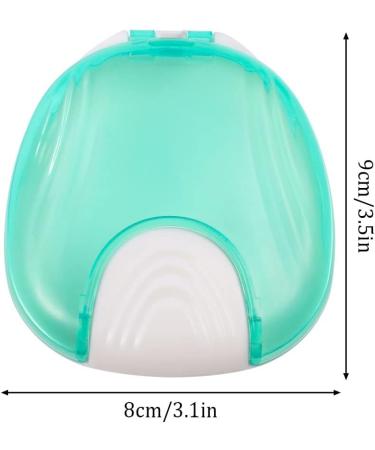 Press-to-Open Retainer Case Portable Denture Box Teeth Retainer Box False Teeth Container for Denture Braces Mouth Guard (Green) Lake Green - Buy Online on GoSupps.com