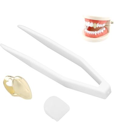 Verdant Touch Reusable Hip-Hop False Tooth Kit - Gold Tweezers & Wax for Halloween Festivals | International Shipping - Buy Online on GoSupps.com
