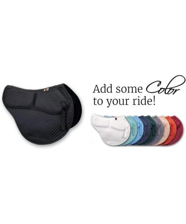ECP All Purpose Contoured Correction Saddle Pad - Adjustable Memory Foam, White - Buy Online on GoSupps.com