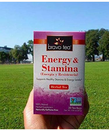 Bravo Tea Energy & Stamina - Caffeine-Free Herbal Tea | 20 Bags - Buy Online on GoSupps.com