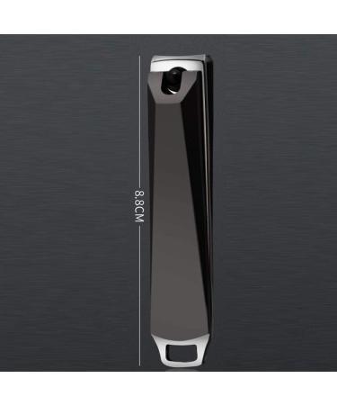 SVAASA Nail Clippers Adult Nail Clippers/Stainless Steel Black Nail Clippers 8.8cm Stainless Steel High-end Nail Tool Scissors Finger Knife - Buy Online on GoSupps.com