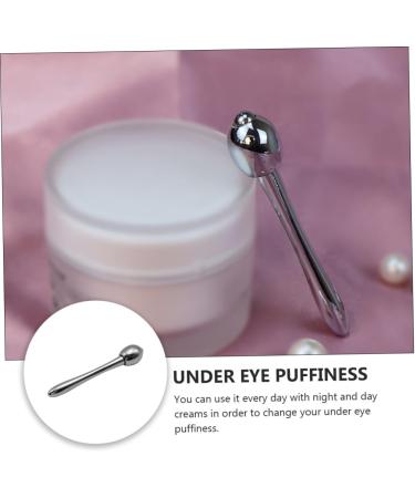 Minkissy Eye Cream Roller Ball Massage Stick - Skin Care Tool for Puffiness Relief & Brightening - 7.8x6cm Silver Eye Massager for Women - Buy Online on GoSupps.com