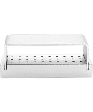 30-Hole Aluminum Disinfection Box for Dentists | Autoclavable Dental Tool Holder for Dentures - Silver - Buy Online on GoSupps.com
