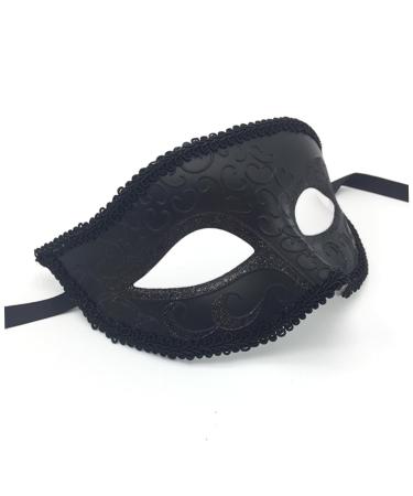 Beavorty Masquerade Mask Halloween Costumes Wedding Masquerade Costume Eye Mask Black Outfit Male and Female Mask Stand Out Mask Halloween Mask Dreses Party Mask Men and Women Prom