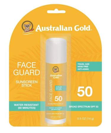 Australian Gold SPF50 Face Guard Stick 0.6oz (17ml) - 3 Pack - Buy Online on GoSupps.com