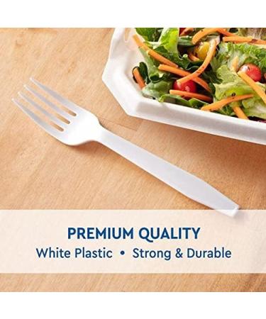 Member's Mark Heavyweight White Plastic Forks - Ideal for Home, Office, and Picnics - Buy Online on GoSupps.com
