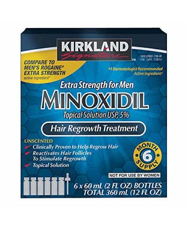 Minoxidil-5% Extra Strength Hair Regrowth for Men, 6 Month Supply