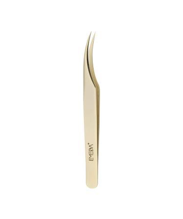 EMEDA eyelash tweezers eyelash sink for eyelash extensions Professional golden precision tweezers Individual eyelash tweezers set 3D 5D 6D Volume Eyelash Extension Tweezers Dolphin Tweeperszers