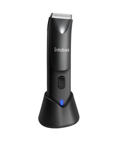 Electric Groin Hair Trimmer-Ball Trimmer for Male Replaceable Ceramic Blade Heads Waterproof Wet / Dry Clippers USB Recharge Dock & Cable Charge Ultimate Male Hygiene Razor for Travel