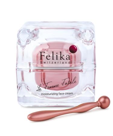 felika Moisturizing Face Cream - Swiss Facial Moisturizer with Hyaluronic Acid Aloe Vera Betaine and Hydrating Collagen - for Dry Skin Wrinkles Fine Lines - for Women 50ml 1.6 Fl Oz