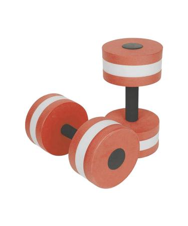 Sports Aquatic Dumbells Set, 2PCS Water Aerobic Exercise Foam Dumbbell Pool Resistance,Water Aqua Fitness Barbells Hand Bar Exercises Equipment for Weight Loss (Orange)