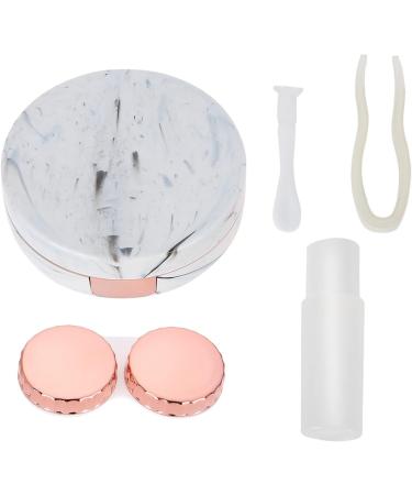 Professional Portable Contact Lens Container with Mirror Tweezers & Solution - Ideal for Home Office & Travel (Pink) - Buy Online on GoSupps.com